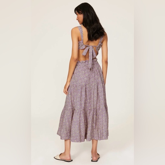 Sea New York Ida Apron Midi Dress In Lilac - Picture 2 of 8